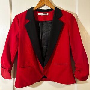 Vintage Necessary Objects by Ady Gluck-Frankel Red & Black Tuxedo Blazer
